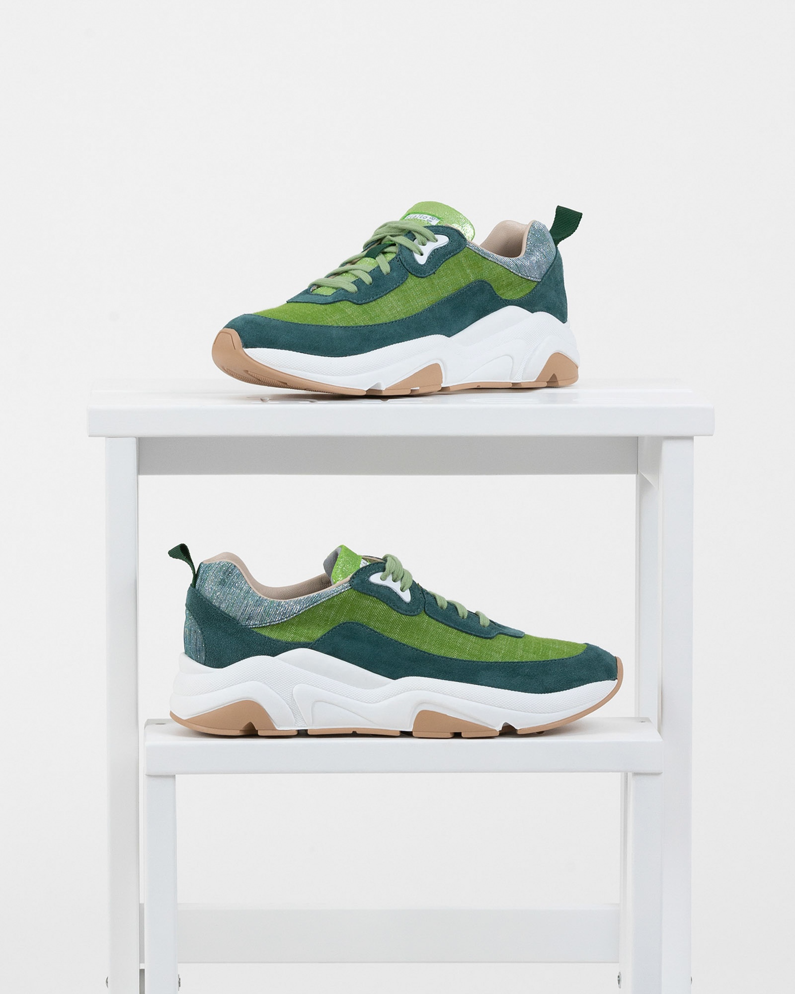 Sneaker 1034 running verde oceano