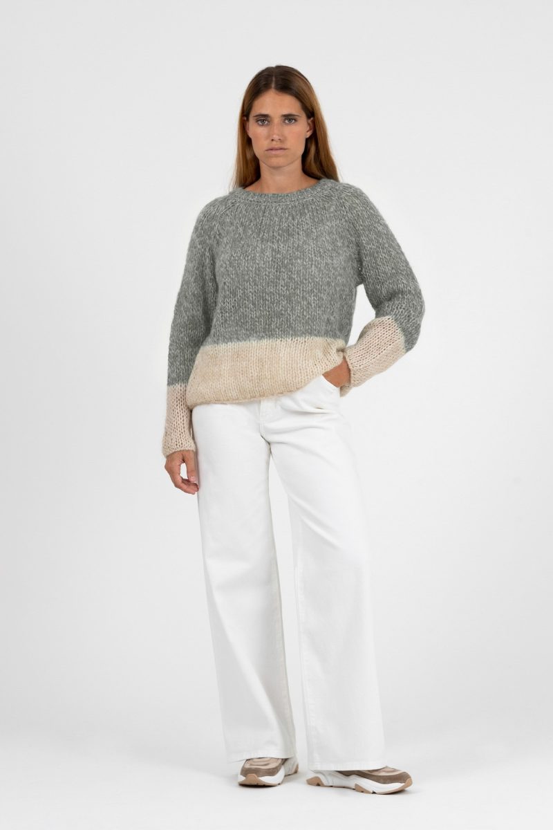 Maglia 231846 nr 371 grigio melange beige 1 1