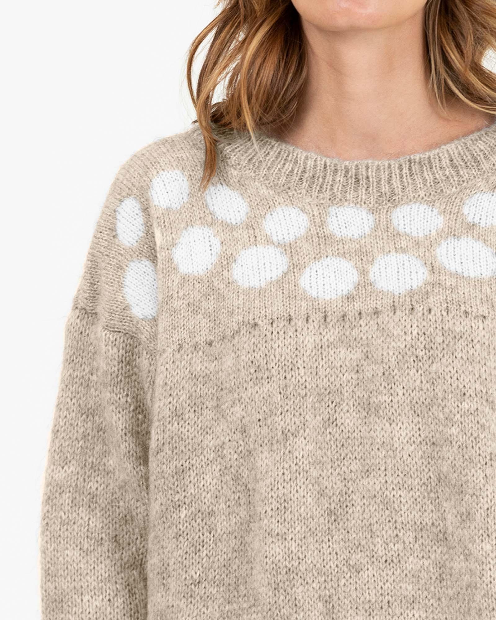 Maglia 231843 nr 368 beige pois bianchi 2
