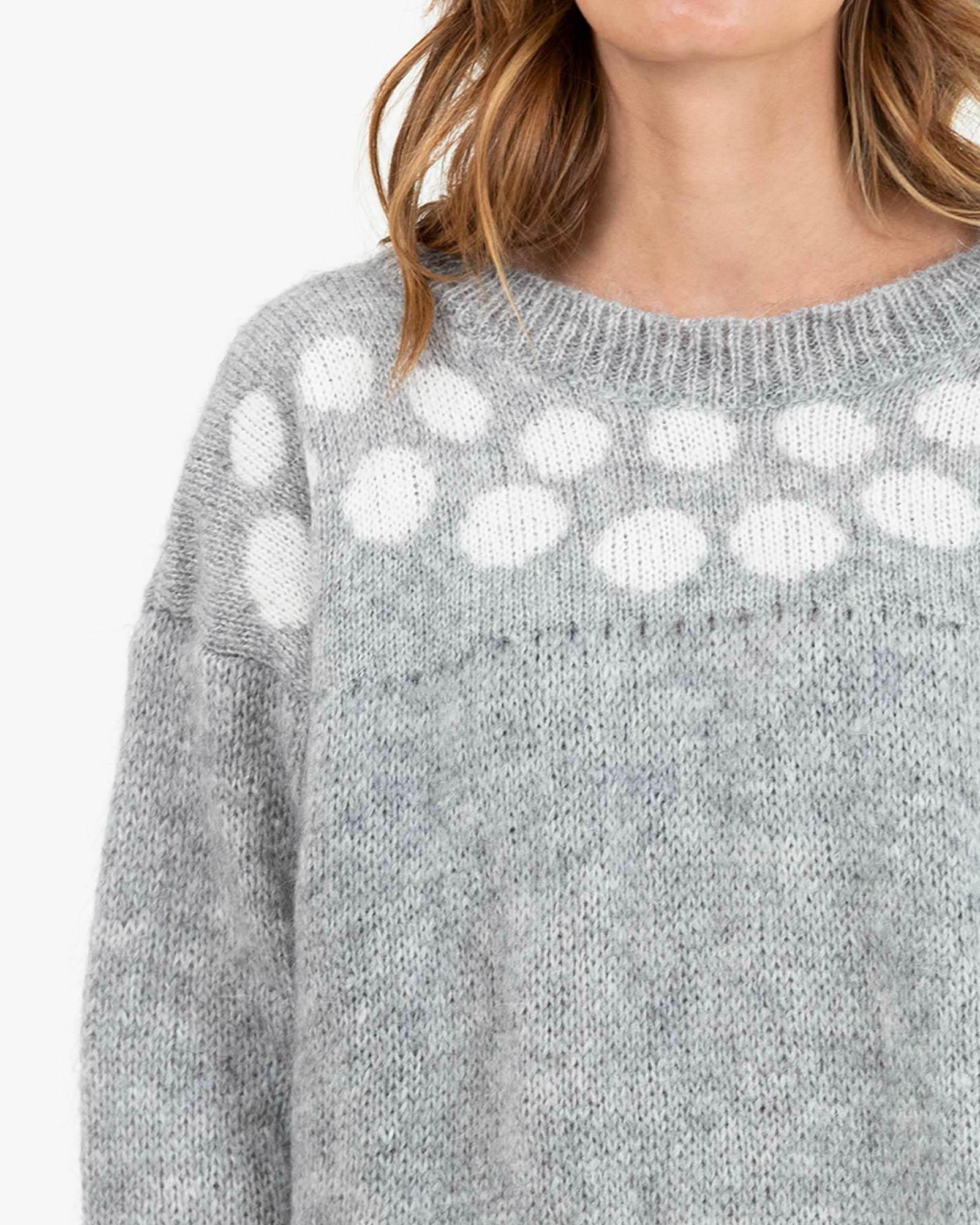 Maglia 231843 nr 368 grigio melange pois bianchi 3 1