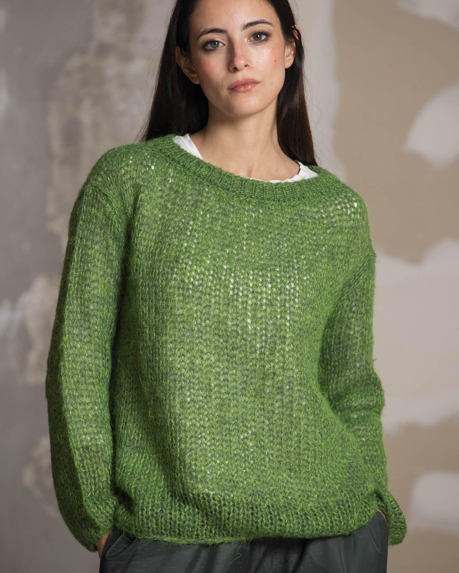 Maglia 231841 verde melange 2